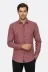 Slim Fit Bordo Desenli Gömlek - Wessi - XL / Bordo 3