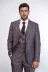 Slim Fit Ekose Bordo Erkek Takım Elbise - Wessi 1