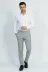 Slim Fit Kareli Kumaş Gri Erkek Pantolon - Wessi 1