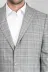 Slim Fit Sivri Yaka Ekose Açık Gri Erkek Ceket - Wessi 2