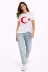 T-Shirt Kısa Kol Bisiklet Yaka Ay Yıldız Bayrak Baskılı Tişört - Beyaz - S - Beyaz 2
