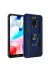 Techaks T11033-TCHS Redmi 8 Kılıf Kamera Çıkıntılı Standlı Yüzüklü Mıknatıslı Zırh Kapak Vega - Mavi 1