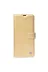 Techaks T16899-TCHS Galaxy A02 Kılıf Zore Kar Deluxe Kapaklı Kılıf - Gold 1