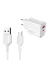 Techaks T28080-TCHS Beyaz Play Serisi Pl3 Type-C 2In1 Seyahat Şarj Aleti 20W-Zore 1