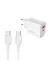 Techaks T28082-TCHS Beyaz Play Serisi Pl3 Type-C To Type-C 2In1 Pd Seyahat Şarj Aleti 20W-Zore 1