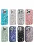 Techaks T30743-TCHS Iphone 15 Pro Kılıf Parlak Taşlı Tasarım Zore Linea Kapak - Pembe 3