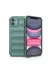 Techaks T32581-TCHS Iphone 11 Kılıf Esnek Tpu Oyuklu Arka Yüzey Tasarımlı Zore Etnik Silikon Kapak - Koyu Yeşil 1