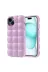 Techaks T32674-TCHS Iphone 15 Plus Kılıf Parlak Esnek Silikon Zore Dom Dom Kapak - Lila 1