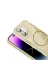 Techaks T35971-TCHS Iphone 16 Plus Kılıf Magsafe Şarj Özellikli Parlayan Simli Zore Okso Kapak - Beyaz 4