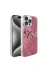 Techaks T36589-TCHS Iphone 15 Pro Max Kılıf Kamera Korumalı Figürlü Ponti Esnek Silikon Kapak - Açık Pembe 1