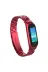 Techaks TCHS-16832 Xiaomi Mi Band 6 Uyumlu Krd-04 Metal Zore Kordon-Kırmızı 1