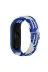 Techaks TCHS-18936 Xiaomi Mi Band 5 Uyumlu Krd-49 Örgü Zore Kordon-Mavi-Beyaz 1