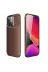 Techaks TCHS-19052 Iphone 13 Pro Uyumlu Zore Negro Silikon Kılıf-Kahverengi 1