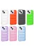 Techaks TCHS-23796 Iphone 13 Uyumlu Kamera Korumalı Aihttgli Renkli Zore Seksek Kılıf-Pembe 2