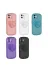 Techaks TCHS-23864 Iphone 12 Uyumlu Kamera Korumalı Pop Soketli Renkli Zore Ofro Kılıf-Mor 2