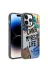 Techaks TCHS-27915 Iphone 14 Pro Kılıf Kamera Çıkıntılı Desenli Figürlü Mat Yüzeyli Sert Kapak Dragon-Seyahat 1