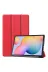 Techaks TCHS14845 Galaxy Tab S7 Plus T970  Uyumlu Zore Smart Cover Standlı 1-1 Kılıf-Kırmızı 1
