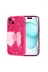 Techaks TCHS32514 Iphone 15 Plus Kılıf Kamera Korumalı Figür Tasarımlı Zore Kapya Kapak-Pembe Açık 2