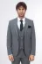Tek Düğmeli Slim Fit Koyu Gri Yelekli Erkek Takım Elbise - Wessi 3