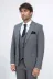 Tek Düğmeli Slim Fit Koyu Gri Yelekli Erkek Takım Elbise - Wessi 4