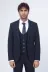 Tek Düğmeli Slim Fit Lacivert Yelekli Erkek Takım Elbise - Wessi 3