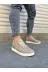 TH COLLECTİON 501 Jy0118 Rex Bağcıklı Keten Kumaş Erkek Günlük Sneaker Ayakkabı Kkt - Bej 1