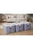 Timburly 3xD76hurc 3 Adet Home Sweet Home Çizgili Baza Altı Dolap Üstü Büyük Yastık Yorgan Kazak Hurcu 64X64X74Cm D76 2