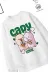 Trend Çocuk Kız Model Tam Kalıp Oversize Capy Love Tasarım 2 İplik Pamuğa Pamuk Kumaş Sweatshirt 93 2