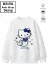 Trend Çocuk Kız Model Tam Kalıp Oversize Hello Tasarım 2 İplik Pamuğa Pamuk Kumaş Sweatshirt 84 1