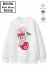 Trend Çocuk Kız Model Tam Kalıp Oversize Kiraz Tasarım 2 İplik Pamuğa Pamuk Kumaş Sweatshirt 44 1