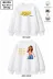 Trend Çocuk Kız Model Tam Kalıp Oversize Ön Arka Baskılı Esin 2 İplik Pamuğa Pamuk Kumaş Sweatshirt 1