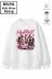 Trend Çocuk Kız Model Tam Kalıp Oversize Toz Pembe Tasarım 2 İplik Pamuğa Pamuk Kumaş Sweatshirt 111 1