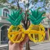 Tropikal Hawaii Ananas Şekilli Parti Gözlüğü 9.5 x 14 cm (4745) 4