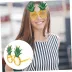 Tropikal Hawaii Ananas Şekilli Parti Gözlüğü 9.5 X 14 Cm 3