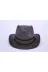 twingold TWGKOVGR İsme Özel Süet Kovboy Fötr Şapka - Ab01007 - Gri 2