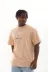 Unisex Baskılı Oversize T-Shirt - Bej - S - Bej 3