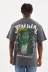Unisex Baskılı Oversize T-Shirt - Füme - S - Füme 2