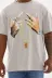 Unisex Baskılı Oversize T-Shirt - Gri - S - Gri 1
