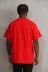 Unisex Baskılı Oversize T-Shirt - Kırmızı - S - Kırmızı 2