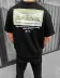 Unisex Baskılı Oversize T-Shirt - Siyah - M - Siyah 3