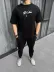 Unisex Baskılı Oversize T-Shirt - Siyah - S - Siyah 1