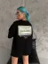 Unisex Baskılı Oversize T-Shirt - Siyah - XL - Siyah 1