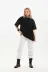 Unisex Bisiklet Yaka 20/1 Düz Oversize T-Shirt - Siyah - S - Siyah 3