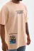 Unisex Bisiklet Yaka Baskılı Oversize T-Shirt - Bej - M - Bej 2