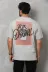 Unisex Bisiklet Yaka Baskılı Oversize T-Shirt - Gri - XL - Gri 2