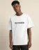 Unisex Bisiklet Yaka Oversize Baskılı T-Shirt - Beyaz - S - Beyaz 1