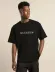 Unisex Bisiklet Yaka Oversize Baskılı T-Shirt - Siyah - XL - Siyah 1