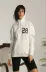 Unisex Kapşonlu Baskılı Sweetshirt - Beyaz - 2XL - Beyaz 2