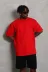 Unisex Oversize Düz Bisiklet Yaka T-Shirt - Kırmızı - L - Kırmızı 3