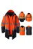 Vizwell VWJK44T Reflektörlü Oxford Çift Renk 300D Oxford 5+1 Parka Turuncu 1